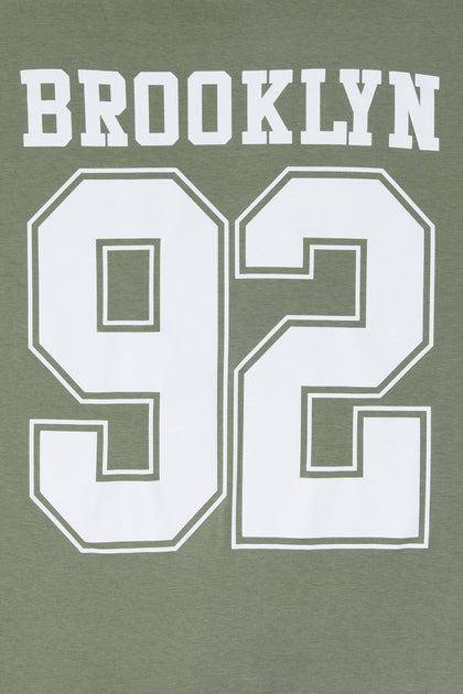 T-shirt de coupe garçonne à imprimé Brooklyn 92