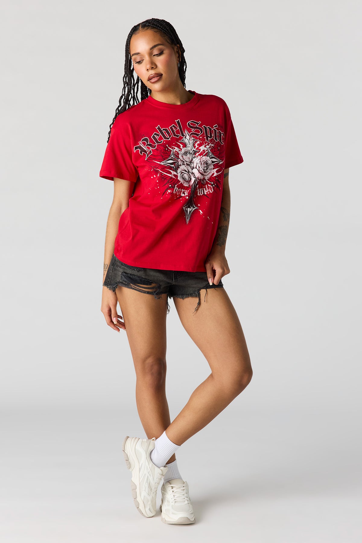Vue alternative 2. T-shirt de coupe garçonne à imprimé Rebel