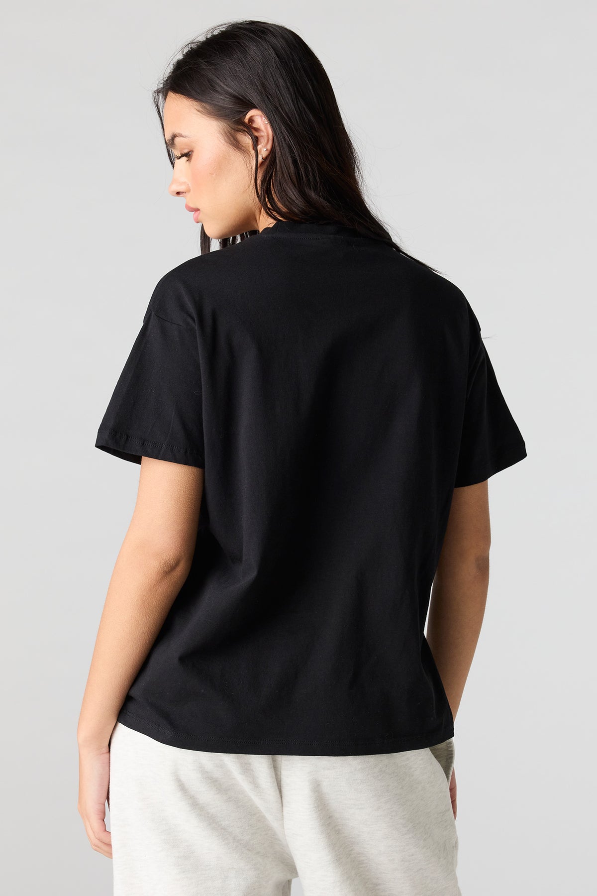 Vue alternative 2. T-shirt de coupe garçonne imprimé