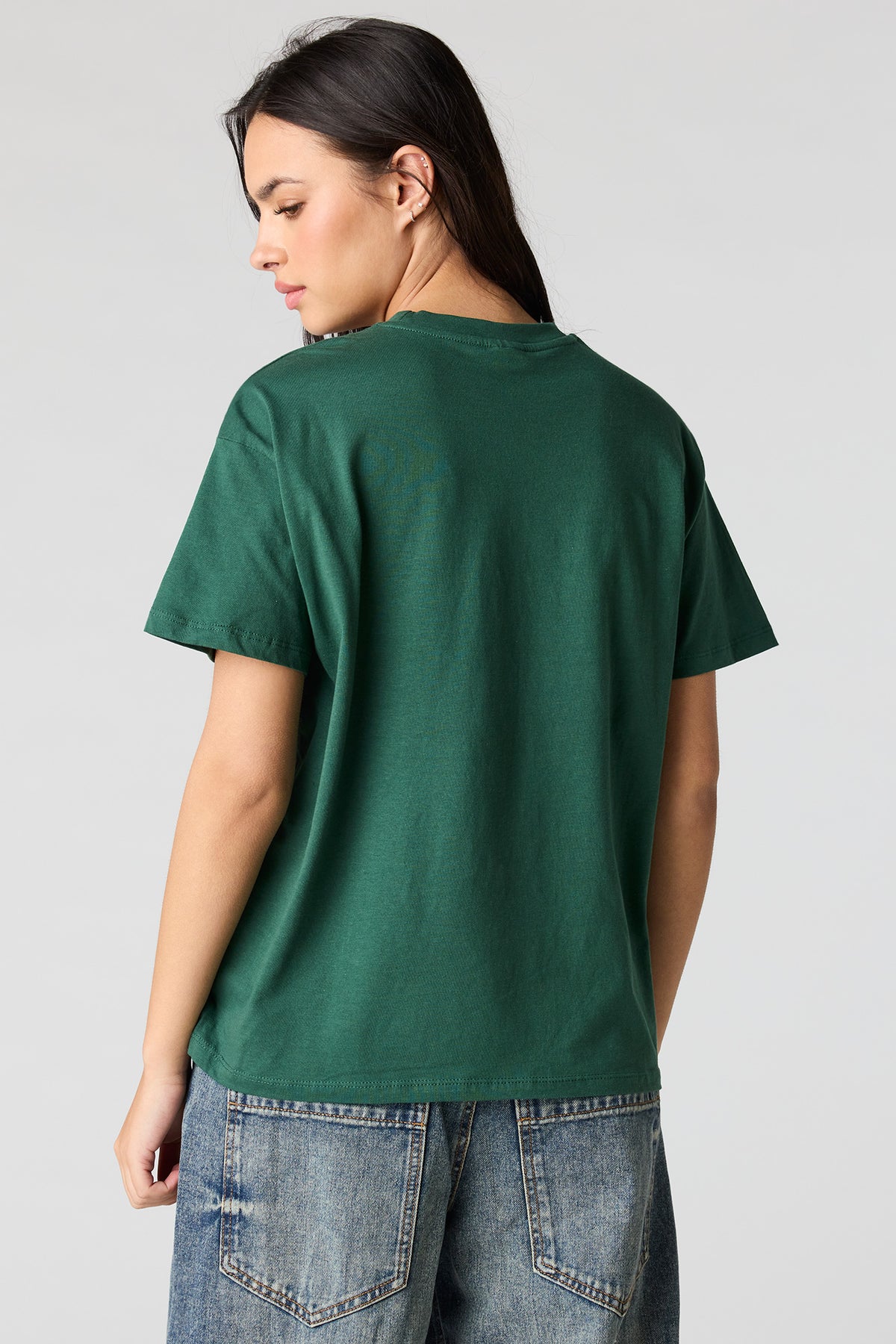 Alt View 2. Graphic Boyfriend T-Shirt - Hunter Green