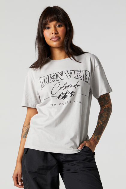 Denver Colorado Graphic Boyfriend T-Shirt
