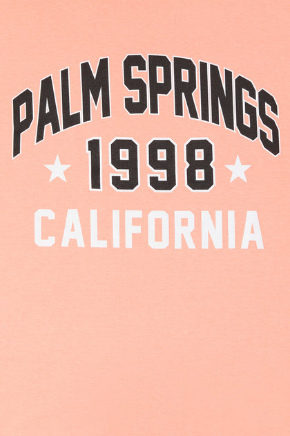 T-shirt de coupe garçonne à imprimé Palm Springs