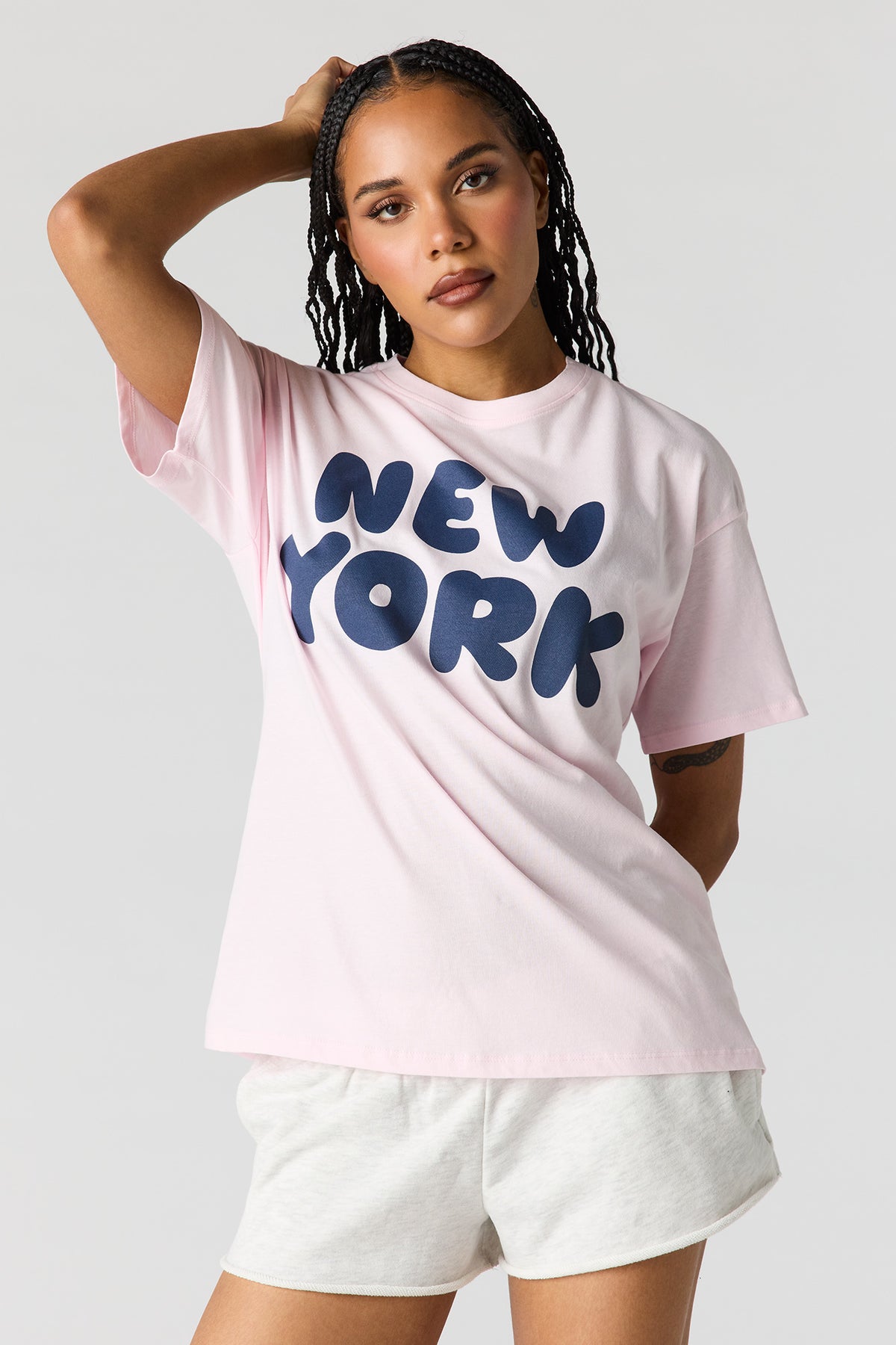 T-shirt de coupe garçonne imprimé