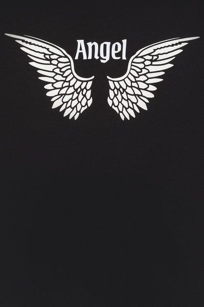 T-shirt de coupe garçonne à imprimé Angel