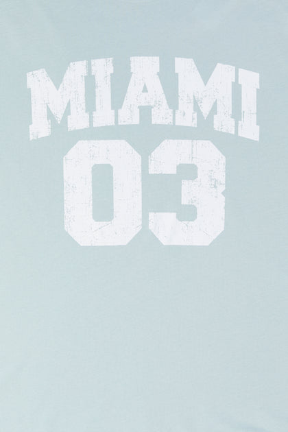 T-shirt de coupe garçonne à imprimé Miami