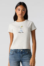 Graphic Ribbed T-Shirt
