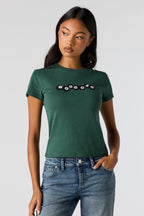 Graphic Ribbed T-Shirt