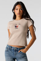 Graphic Ribbed T-Shirt
