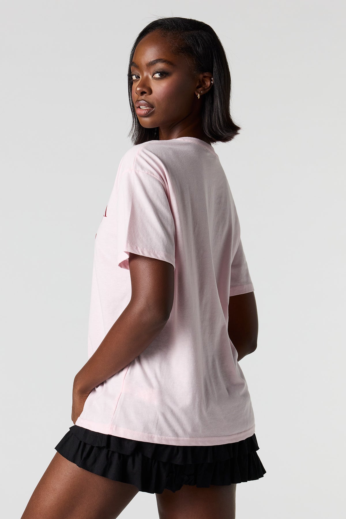 Vue alternative 2. T-shirt coupe garçonne à imprimé