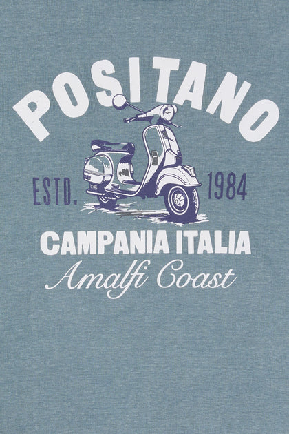 T-shirt ultracourt à imprimé Positano