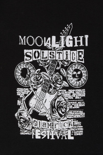 T-shirt ultracourt à imprimé Moonlight Festival