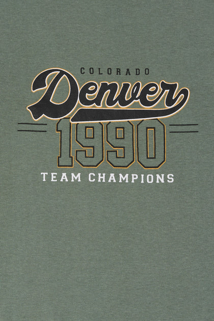 T-shirt ultracourt à imprimé Denver 1990