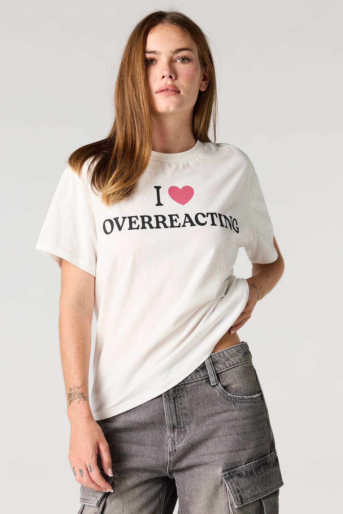 Graphic Boxy Boyfriend T-Shirt - White