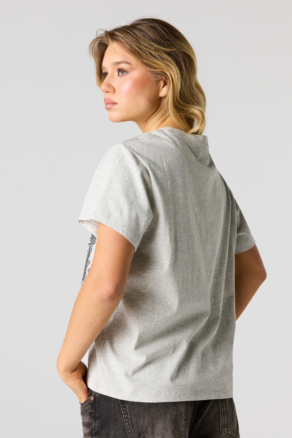 Vue alternative 2. T-shirt de coupe garçonne carré à imprimé Mystic