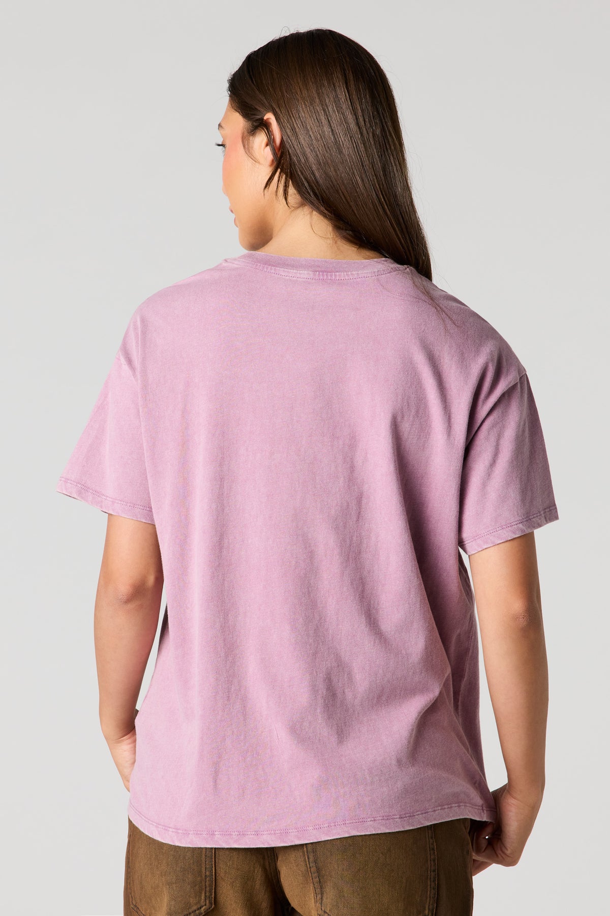 Alt View 2. Cosmic Graphic Washed Boyfriend T-Shirt - Purple
