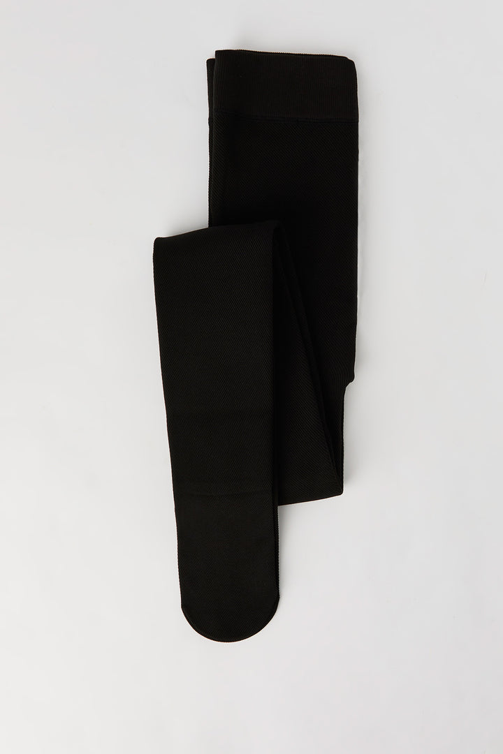 Ribbed Faux Fur Lined Tights