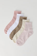 Chaussettes côtelées à revers (5 paires)