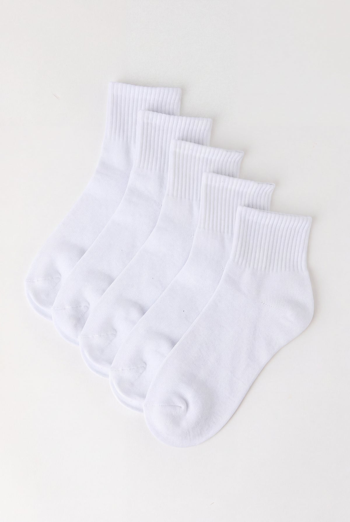 Chaussettes avec revers côtelé (5 paires)