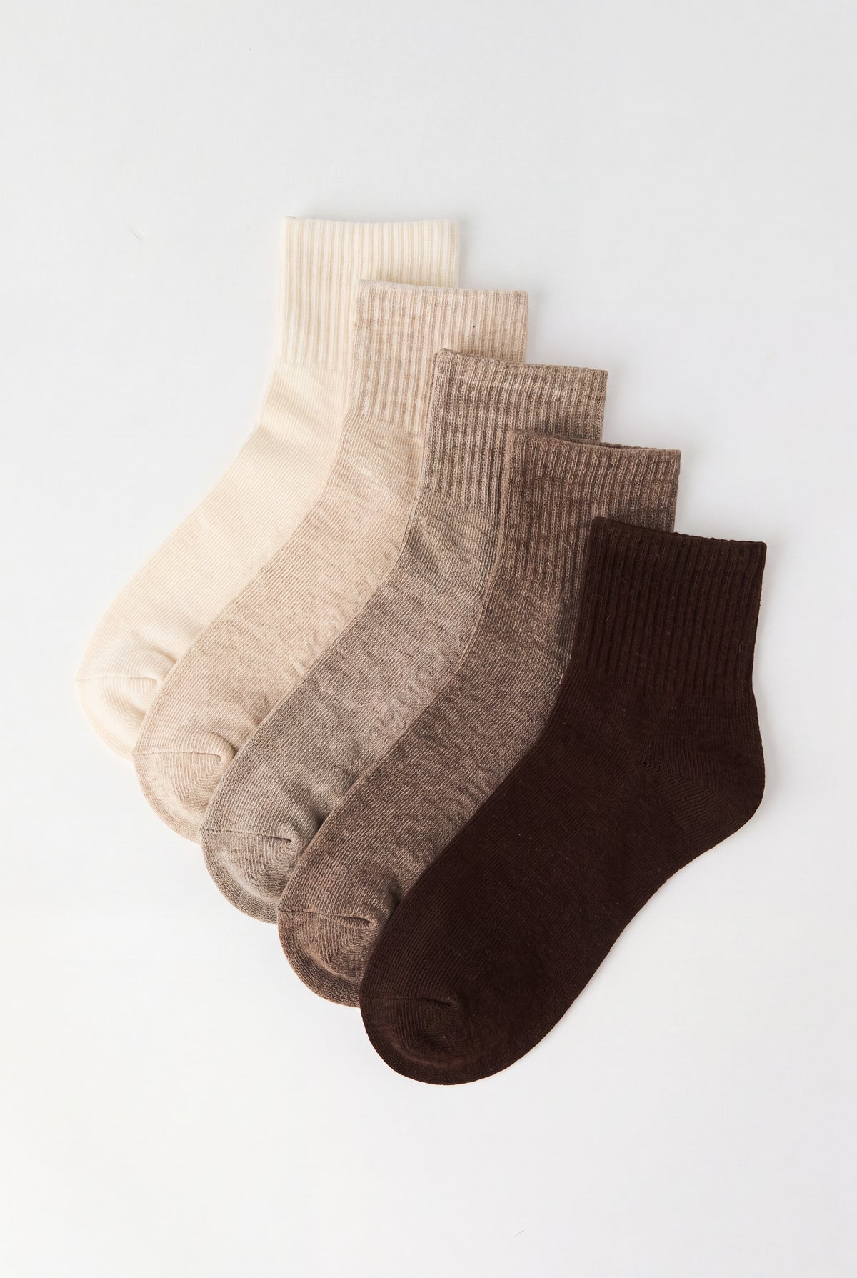 Chaussettes avec revers côtelé (5 paires)