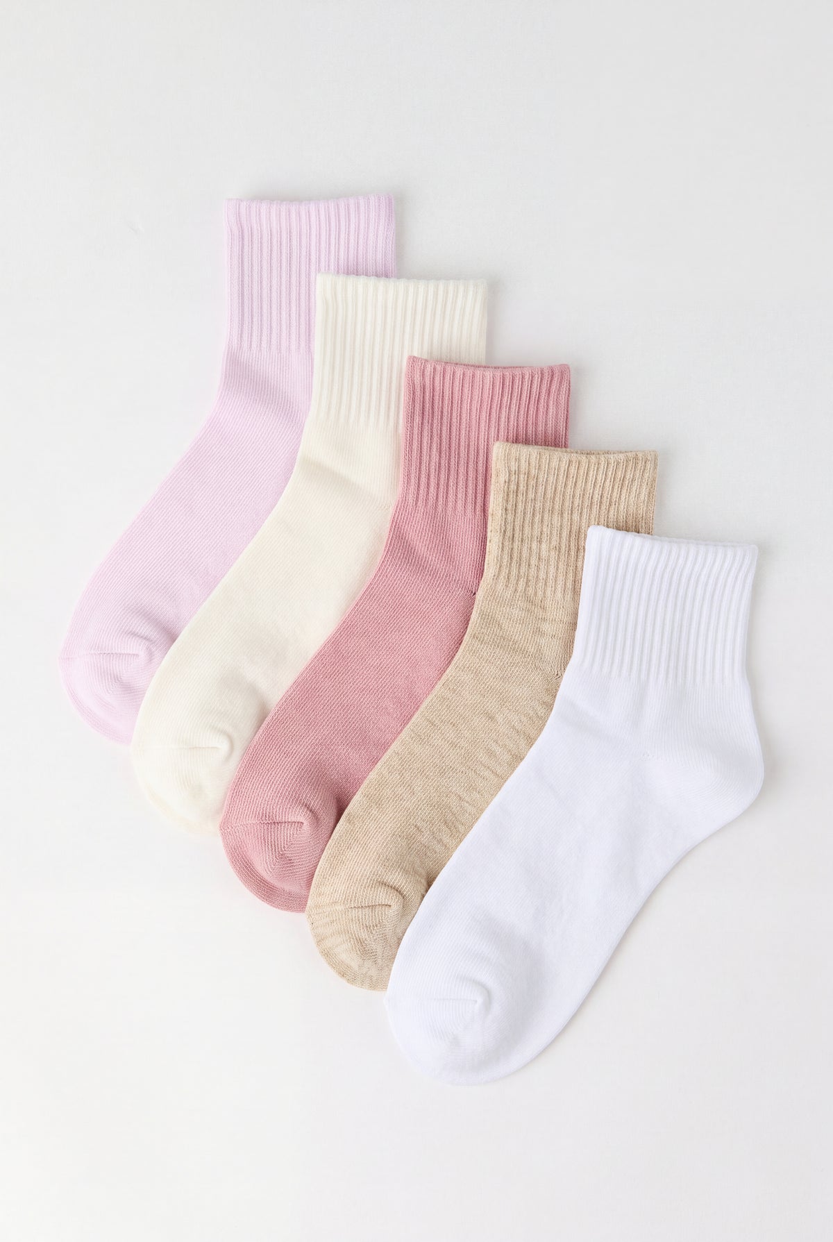 Chaussettes avec revers côtelé (5 paires)