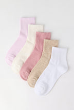 Chaussettes avec revers côtelé (5 paires)
