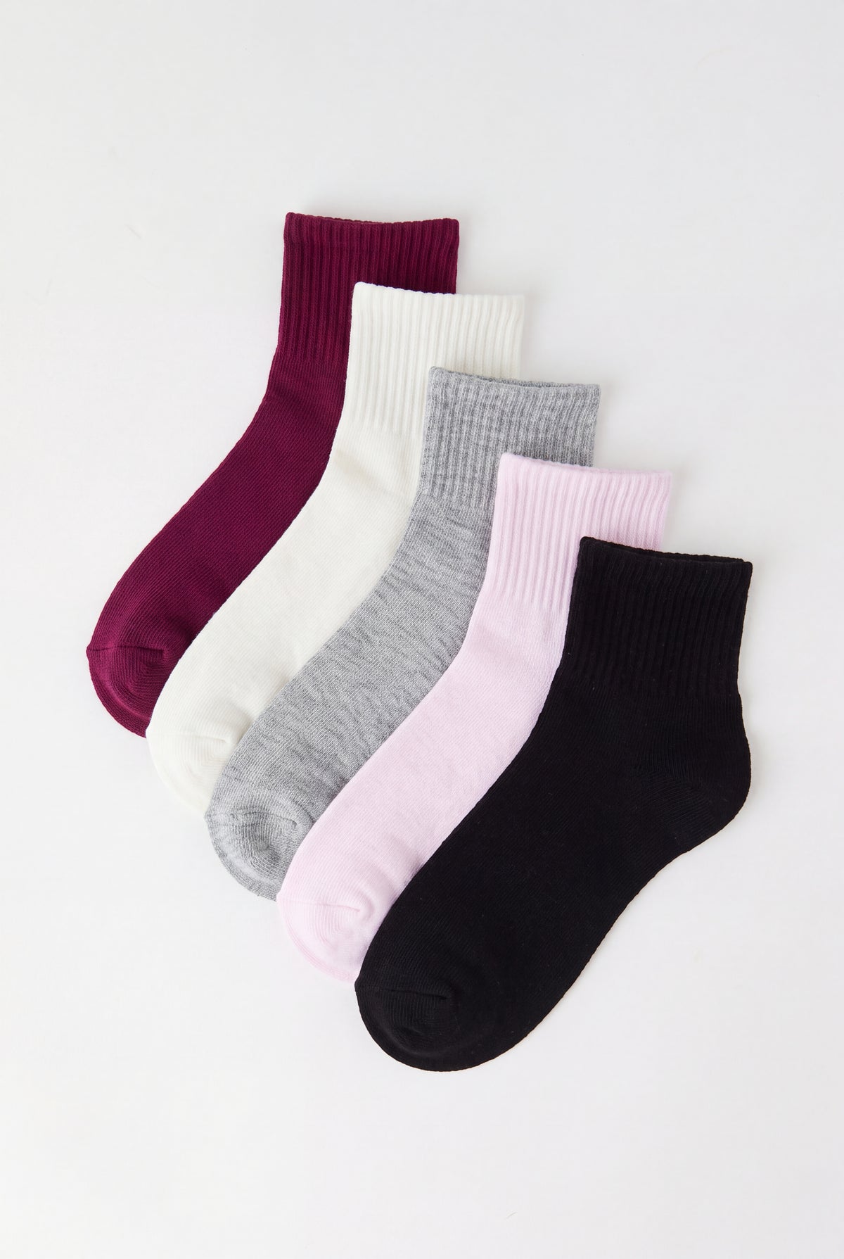 Chaussettes avec revers côtelé (5 paires)