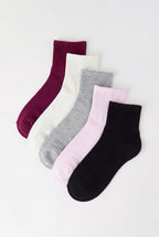 Chaussettes avec revers côtelé (5 paires)