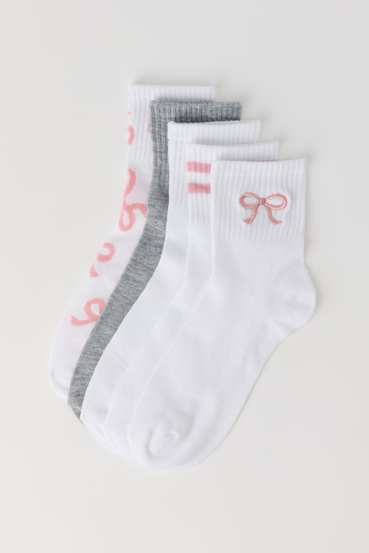 Embroidered Socks (5 Pack)