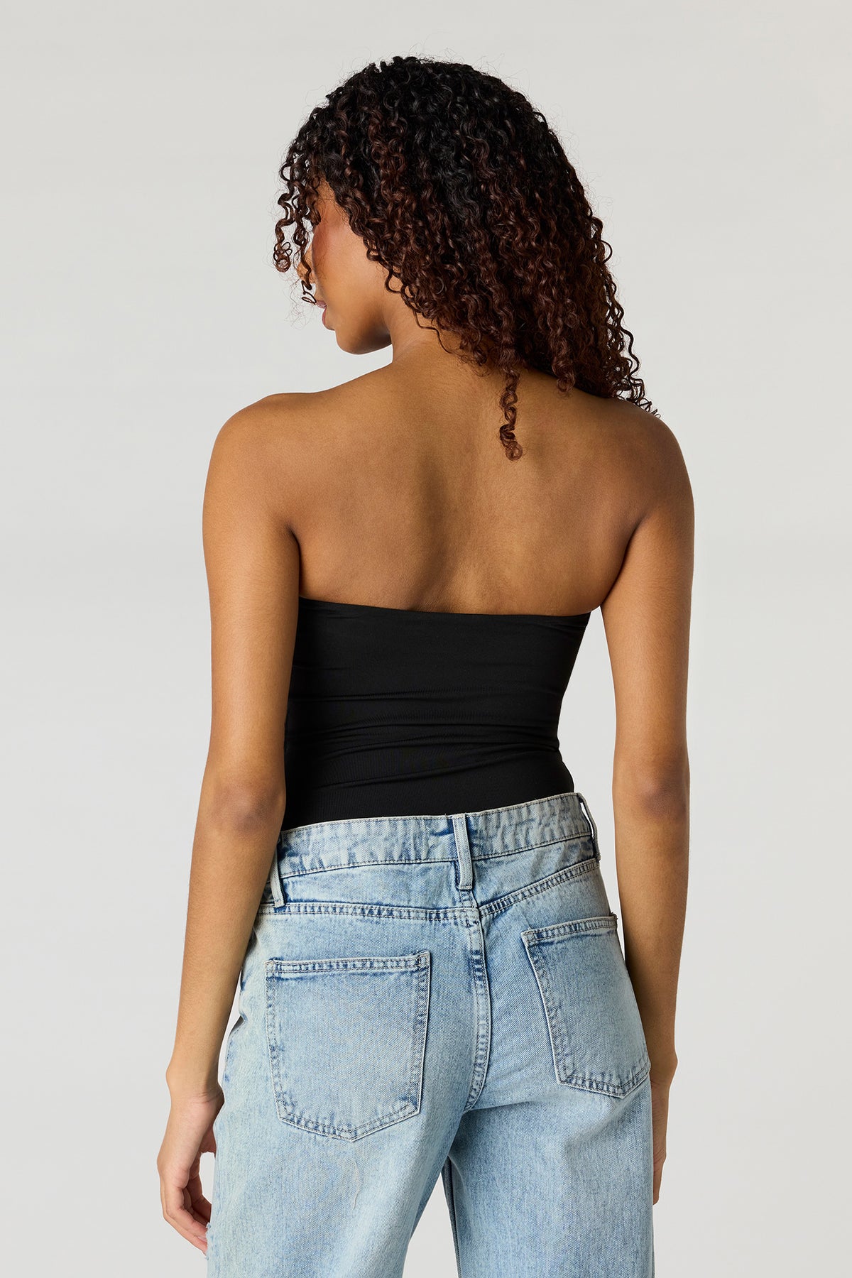 Alt View 6. Contour Cinched Tube Bodysuit - Light Pink