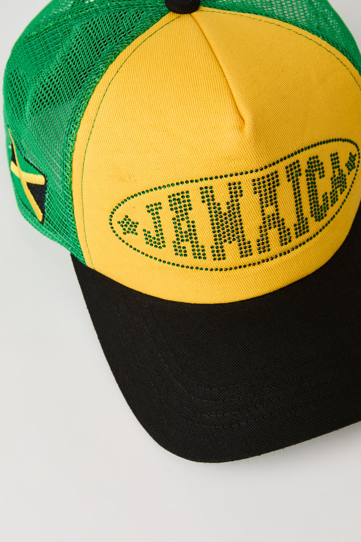Alt View 2. Jamaica Rhinestone Trucker Hat - Jade