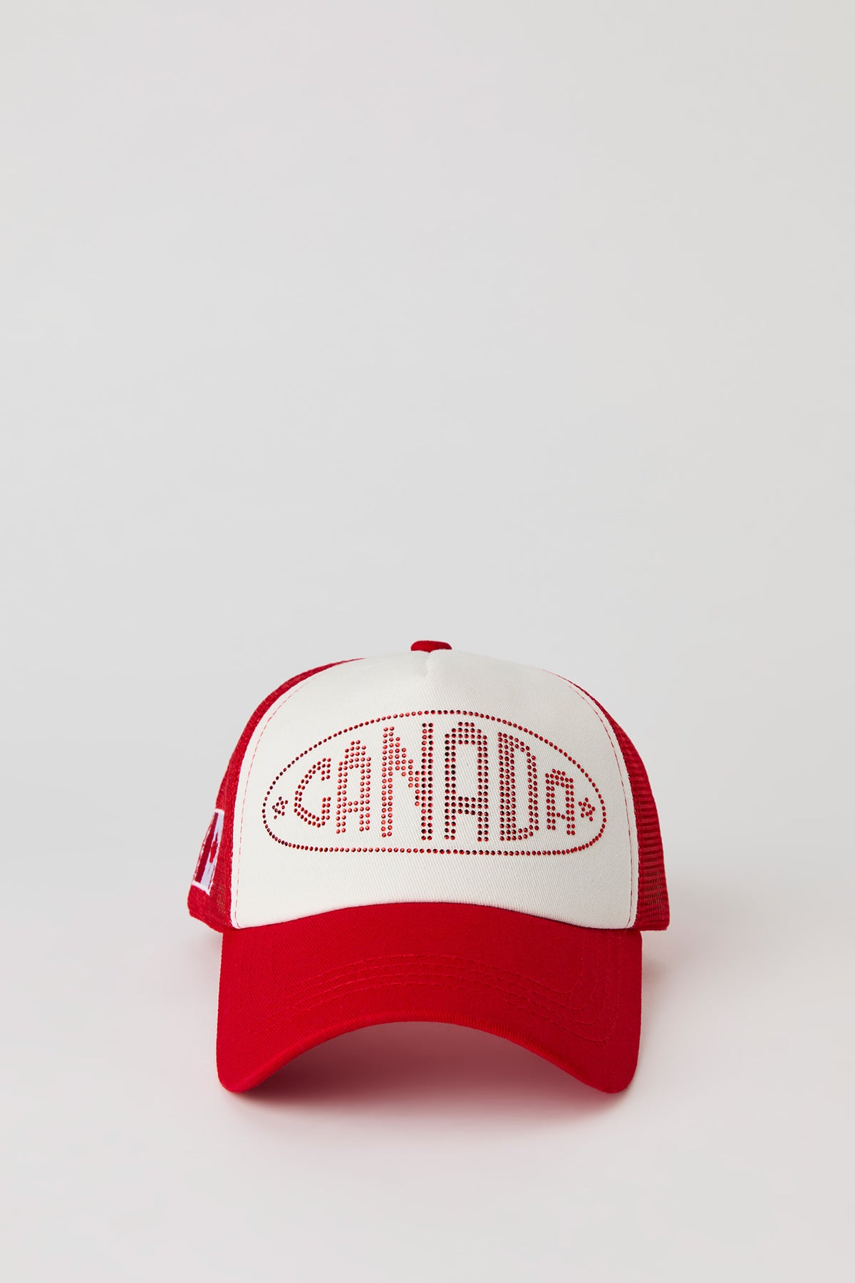 Casquette de camionneur à imprimé Canada avec pierres du Rhin