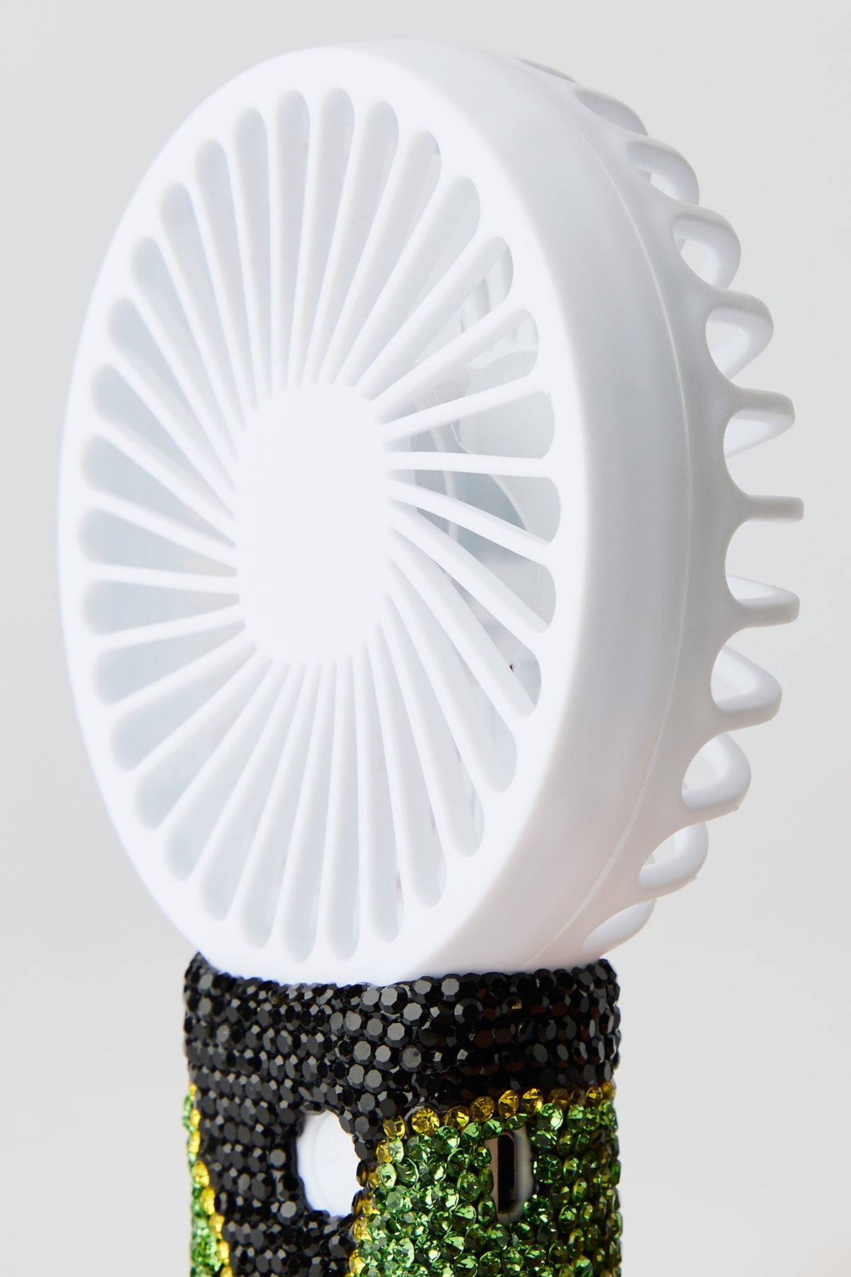 Alt View 2. Jamaica Rhinestone Handheld Mini Fan - Jade