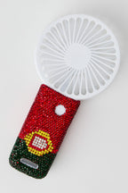 Miniventilateur portatif à imprimé Portugal avec pierres du Rhin