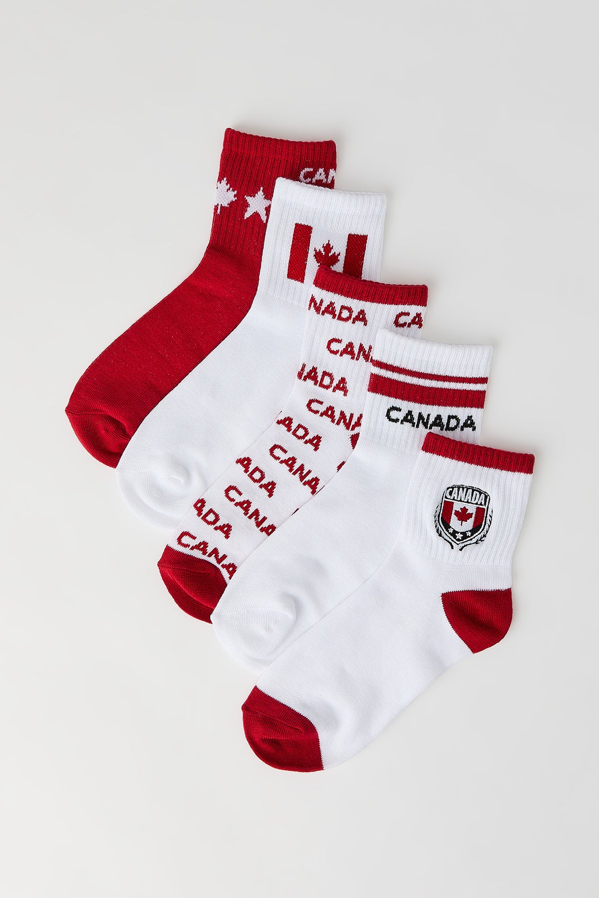 Chaussettes de soccer Canada (paquet de 5)