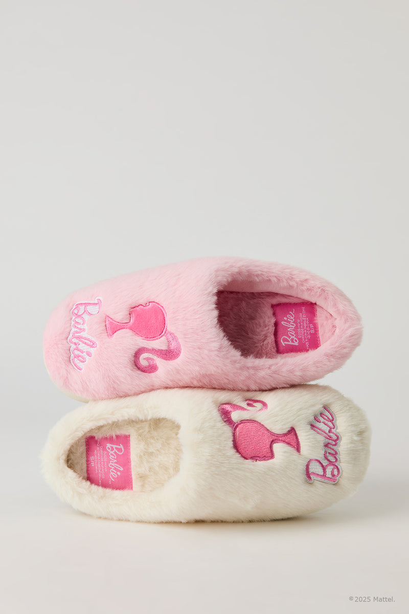 Barbie™ Embroidered Plush Slippers