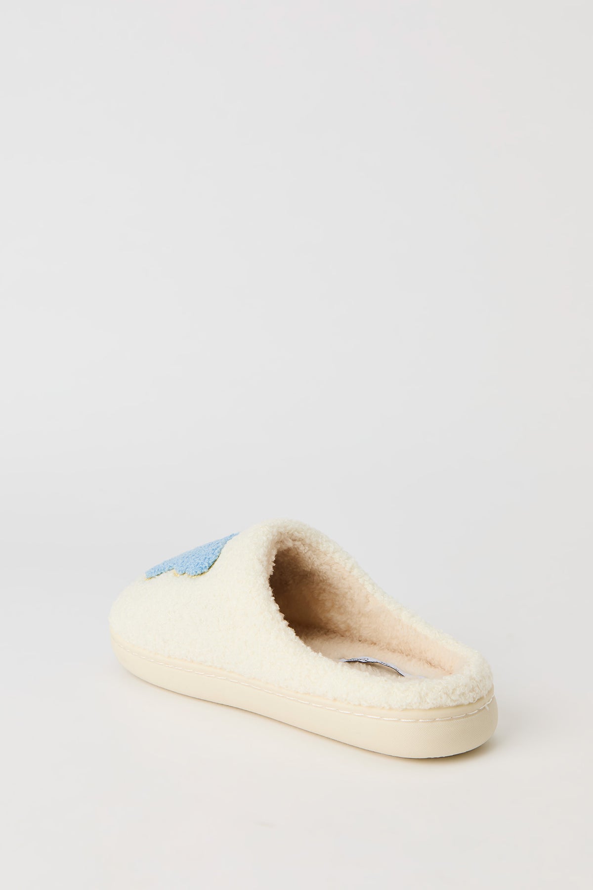 Vue alternative 4. Pantoufles en Sherpa avec motif brodé Papillon