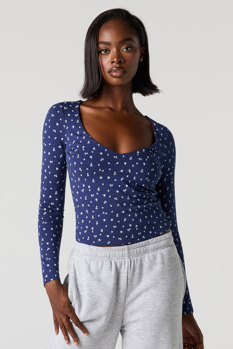 Contour V-Neck Classic Long Sleeve Top