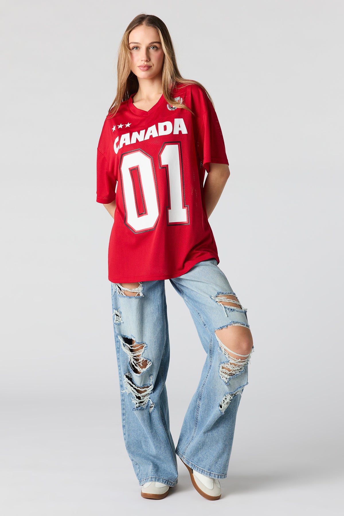 Vue alternative 3. Jersey de soccer en filet à imprimé Canada