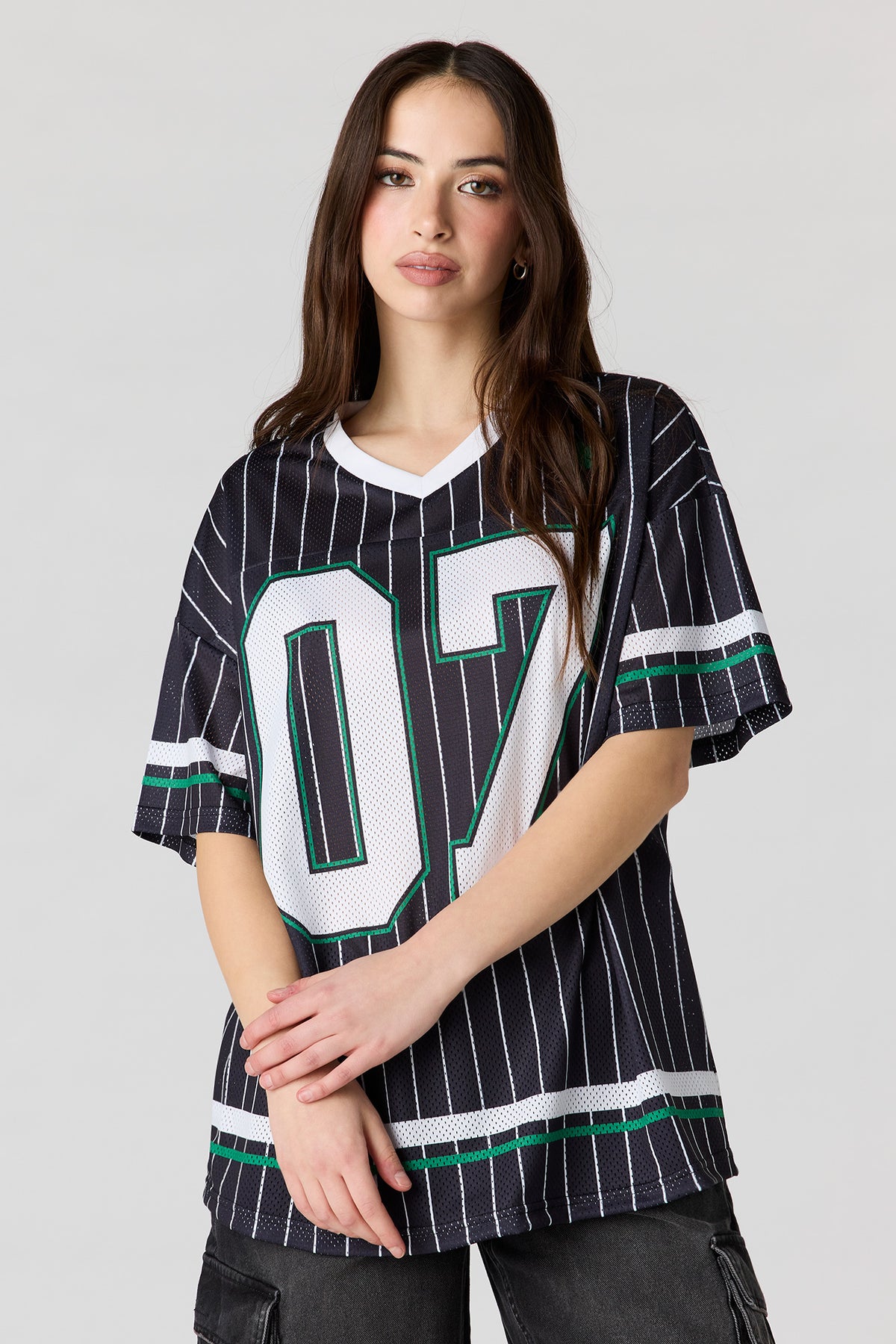 Alt View 2. St. Patrick's Day Graphic Mesh Jersey - Charcoal