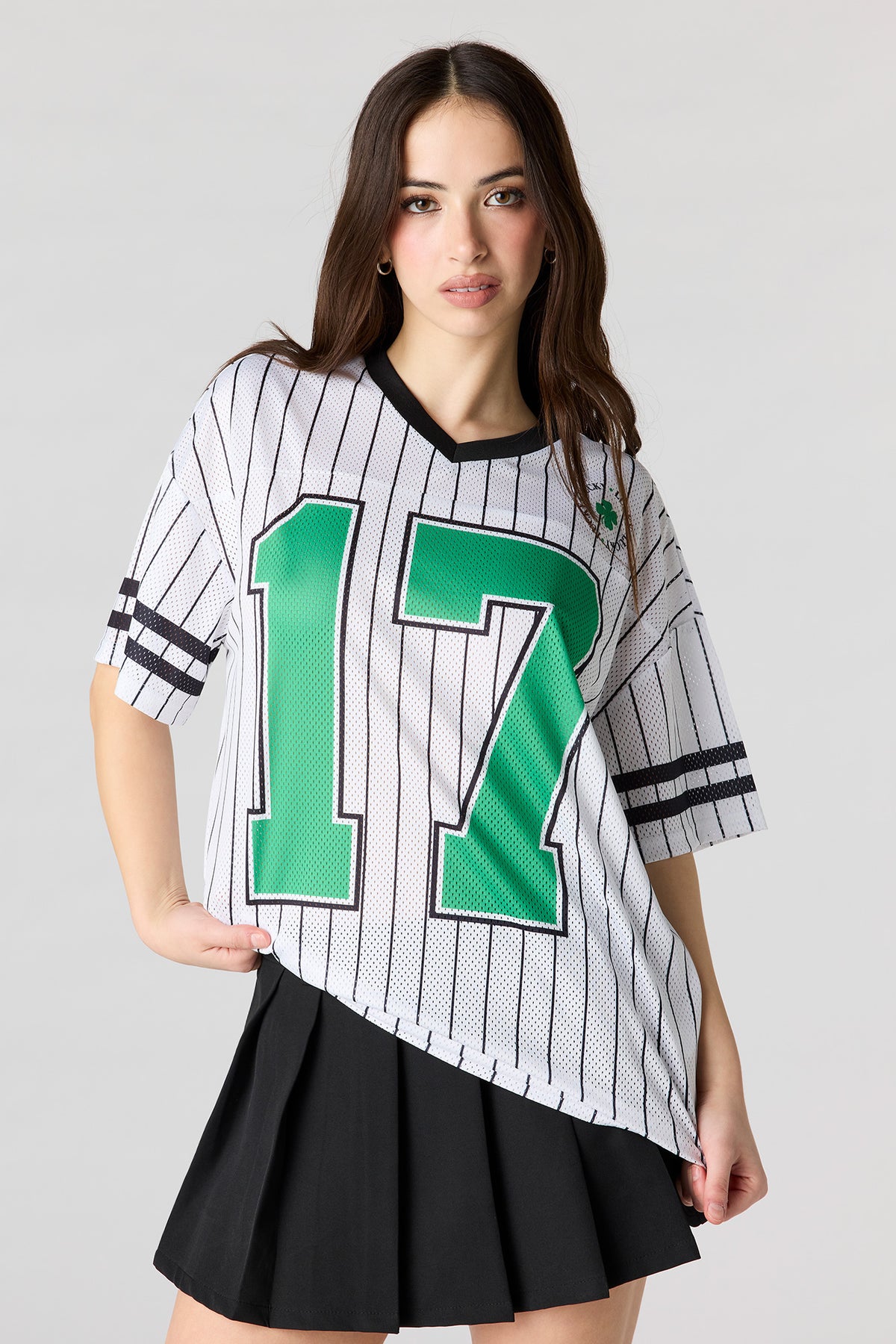Alt View 2. St. Patrick's Day Graphic Mesh Jersey - White