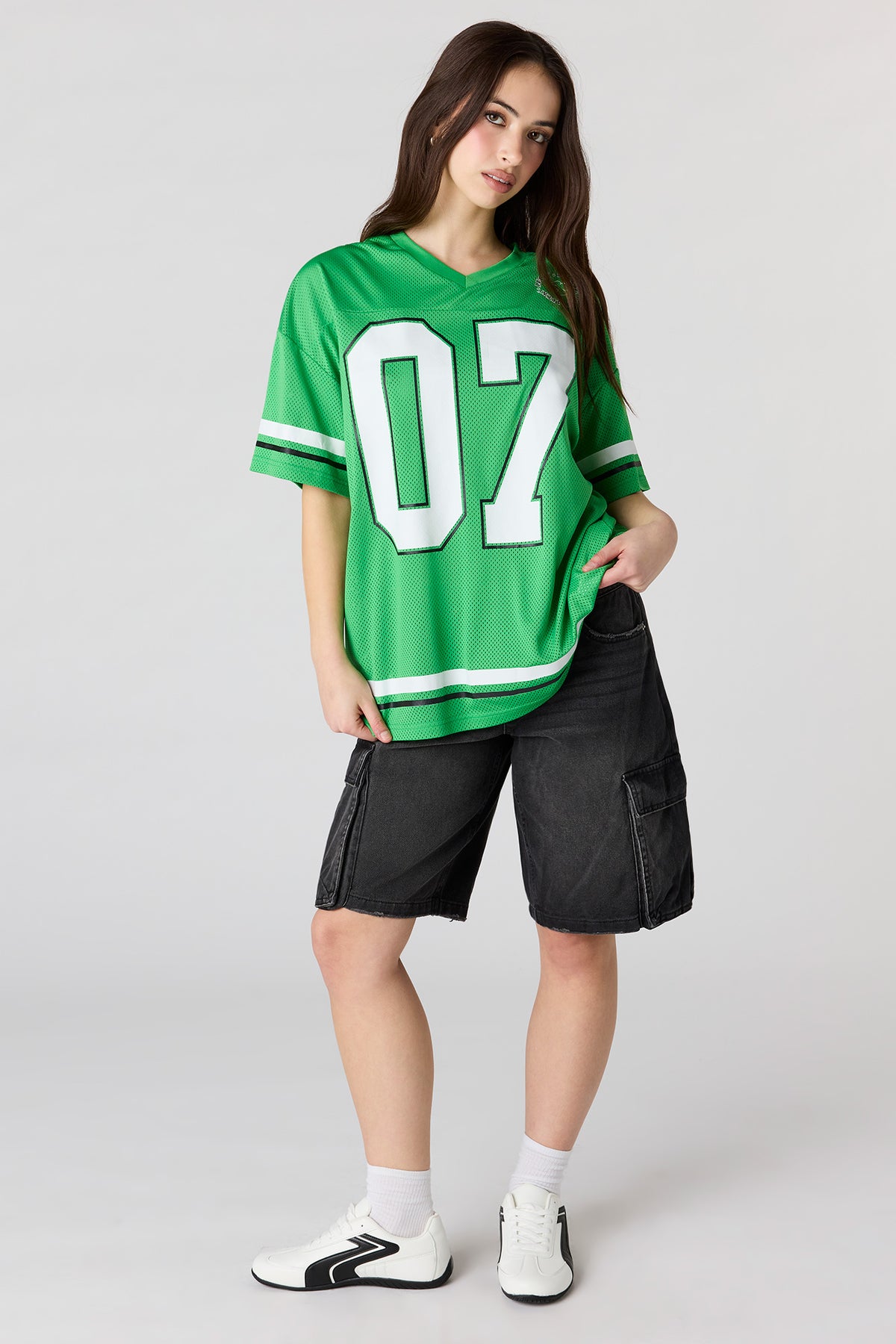 Alt View 3. St. Patrick's Day Graphic Mesh Jersey - Green