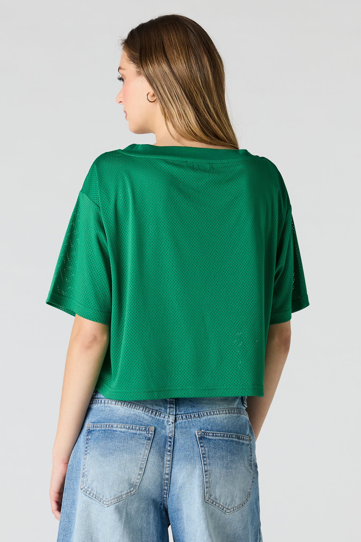 Alt View 2. Mexico Mesh Cropped Soccer Jersey - Green