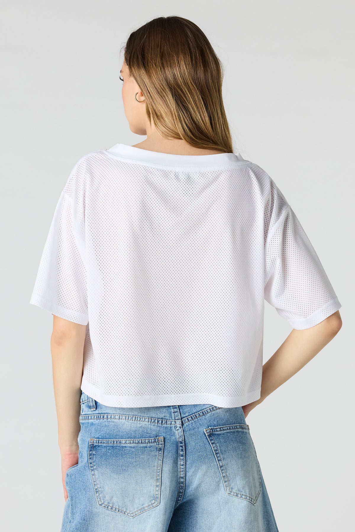 Vue alternative 2. Jersey de soccer à imprimé England écourté en filet écourté