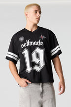 Selfmade Embroidered Graphic Mesh Football Jersey