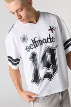 Selfmade Embroidered Graphic Mesh Football Jersey