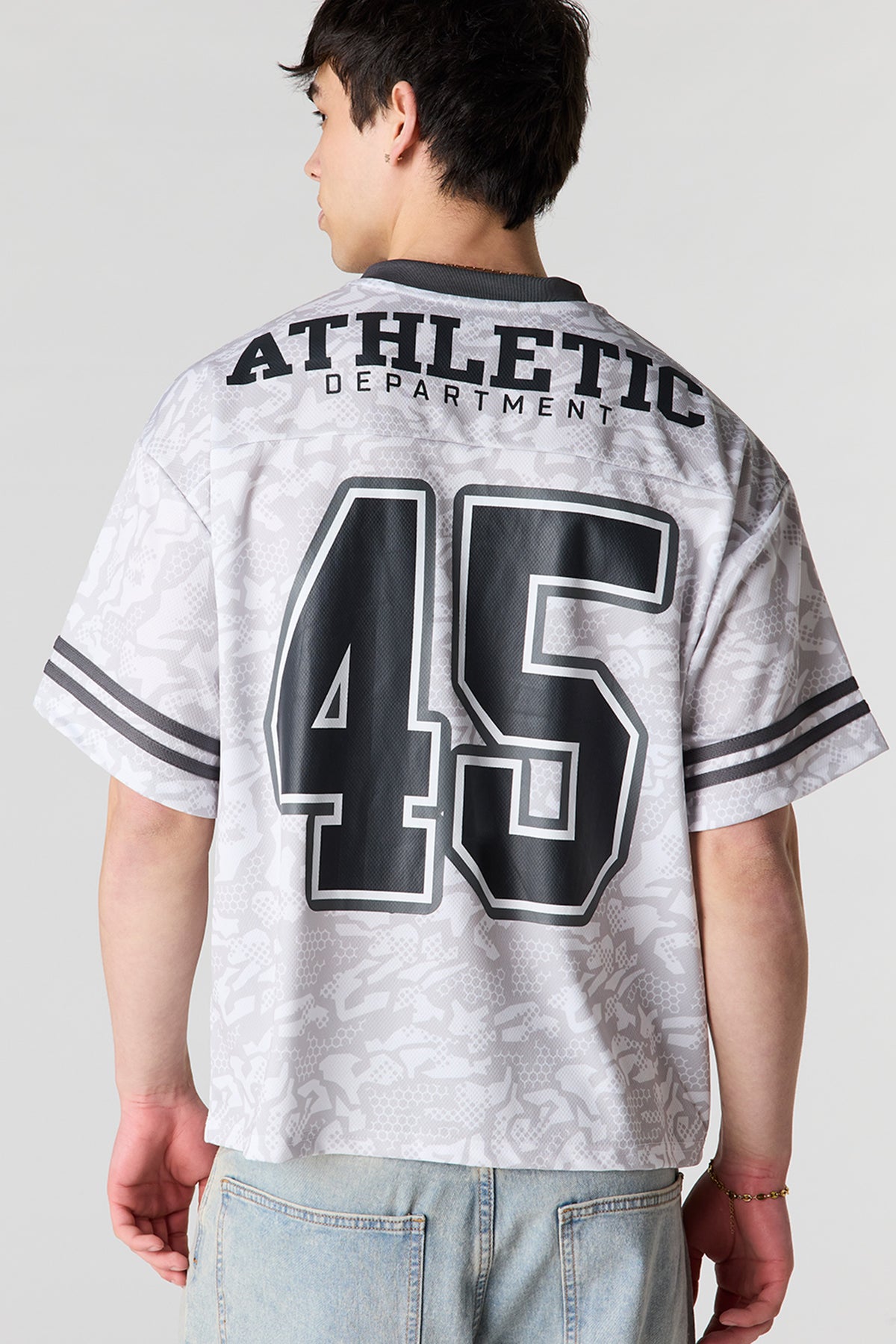 Vue alternative 2. Jersey en filet imprimé