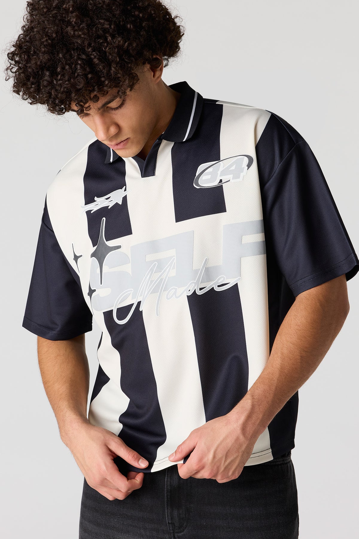 Polo de soccer en filet imprimé