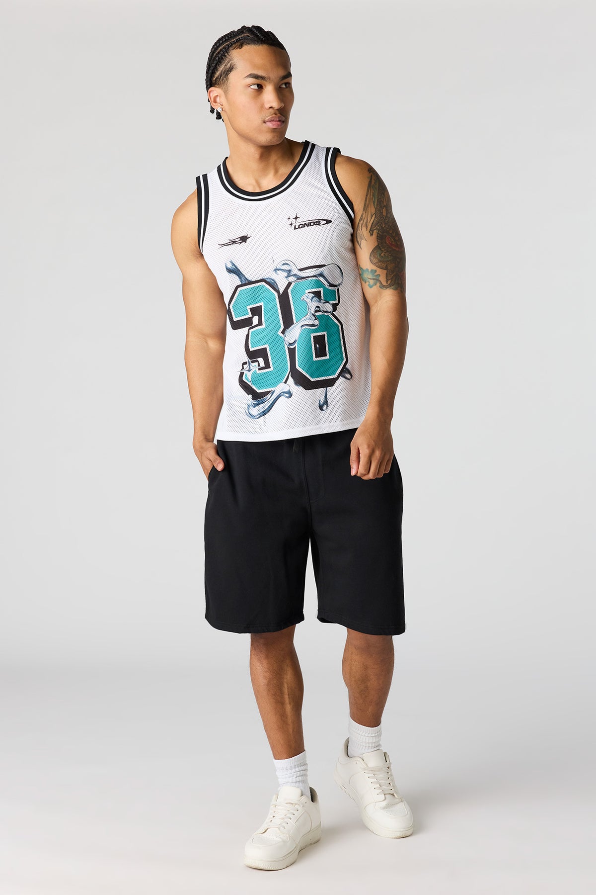 Vue alternative 3. Jersey en filet imprimé