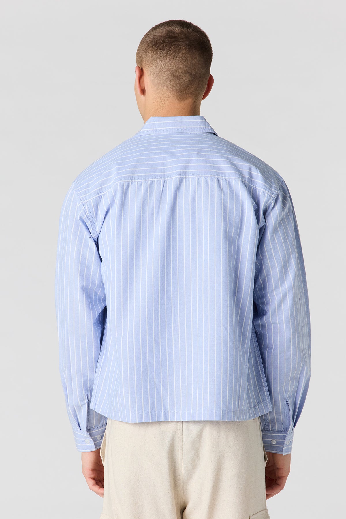 Alt View 2. Oxford Button-Up Top - Blue