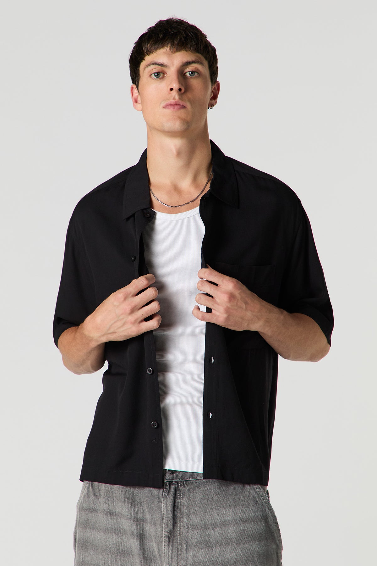 Haut carré boutonné